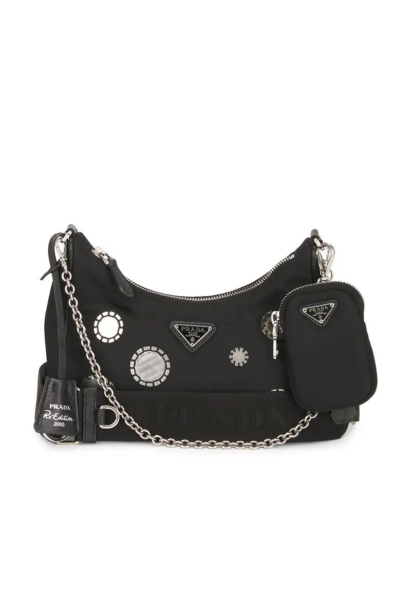Sequin Polka Dot Re-Edition 2005 Re-Nylon Shoulder Bag Sequin Polka Dot Re-Edition 2005 Re-Nylon Shoulder Bag