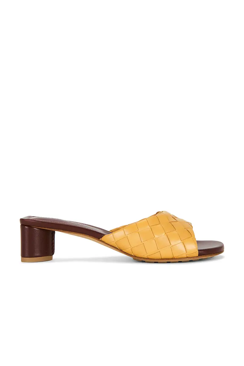 Bottega Veneta Livia Kitten Heel Mule Sandal