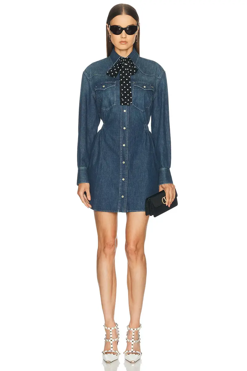Valentino Denim Button Up Dress | Image 1 Valentino Denim Button Up Dress | Image 1