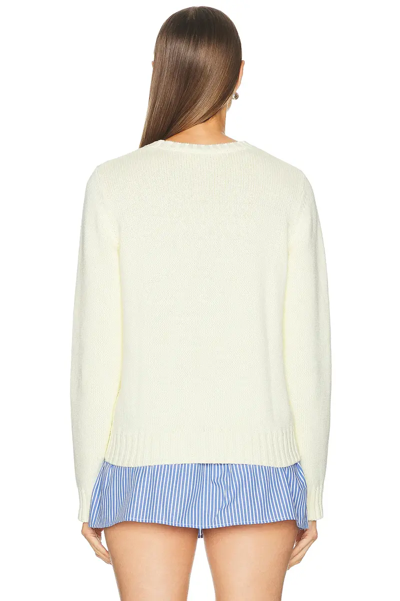 Sporty & Rich NY Crest Knitted Sweater | Thumbnail 4 Sporty & Rich NY Crest Knitted Sweater | Thumbnail 4