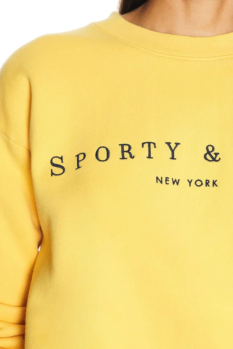 Sporty & Rich Title Embroidered Crewneck Sweatshirt | Thumbnail 5 Sporty & Rich Title Embroidered Crewneck Sweatshirt | Thumbnail 5