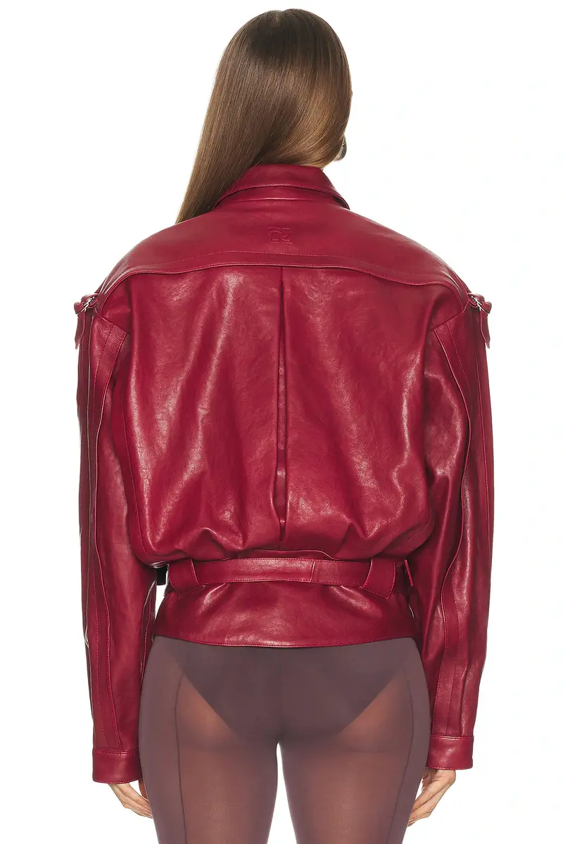 Magda Butrym Leather Bomber Jacket | Thumbnail 3