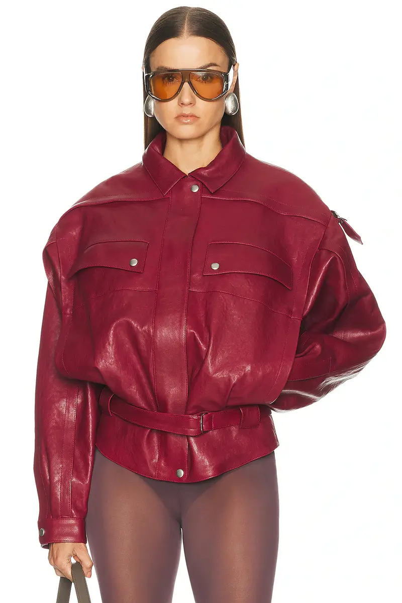 Leather Bomber Jacket