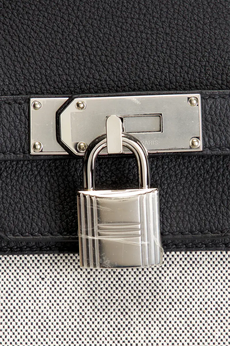 HERMÈS Toile & Evercolor Haut A Courroies Birkin 40 Handbag | Thumbnail 5 HERMÈS Toile & Evercolor Haut A Courroies Birkin 40 Handbag | Thumbnail 5
