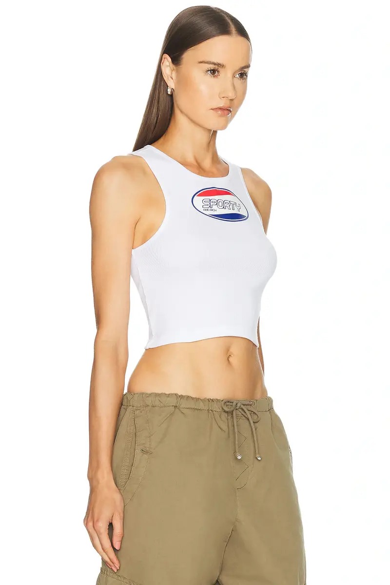 Sporty & Rich Britney Ribbed Baby Tank Top | Thumbnail 2 Sporty & Rich Britney Ribbed Baby Tank Top | Thumbnail 2