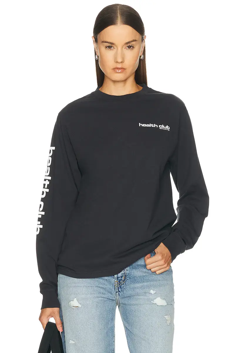 Sporty & Rich Bold Health Longsleeve Tee | Thumbnail 2 Sporty & Rich Bold Health Longsleeve Tee | Thumbnail 2