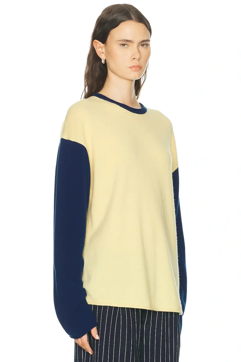 Guest In Residence Baseball Oversized Crew Sweater | Thumbnail 2 Guest In Residence Baseball Oversized Crew Sweater | Thumbnail 2