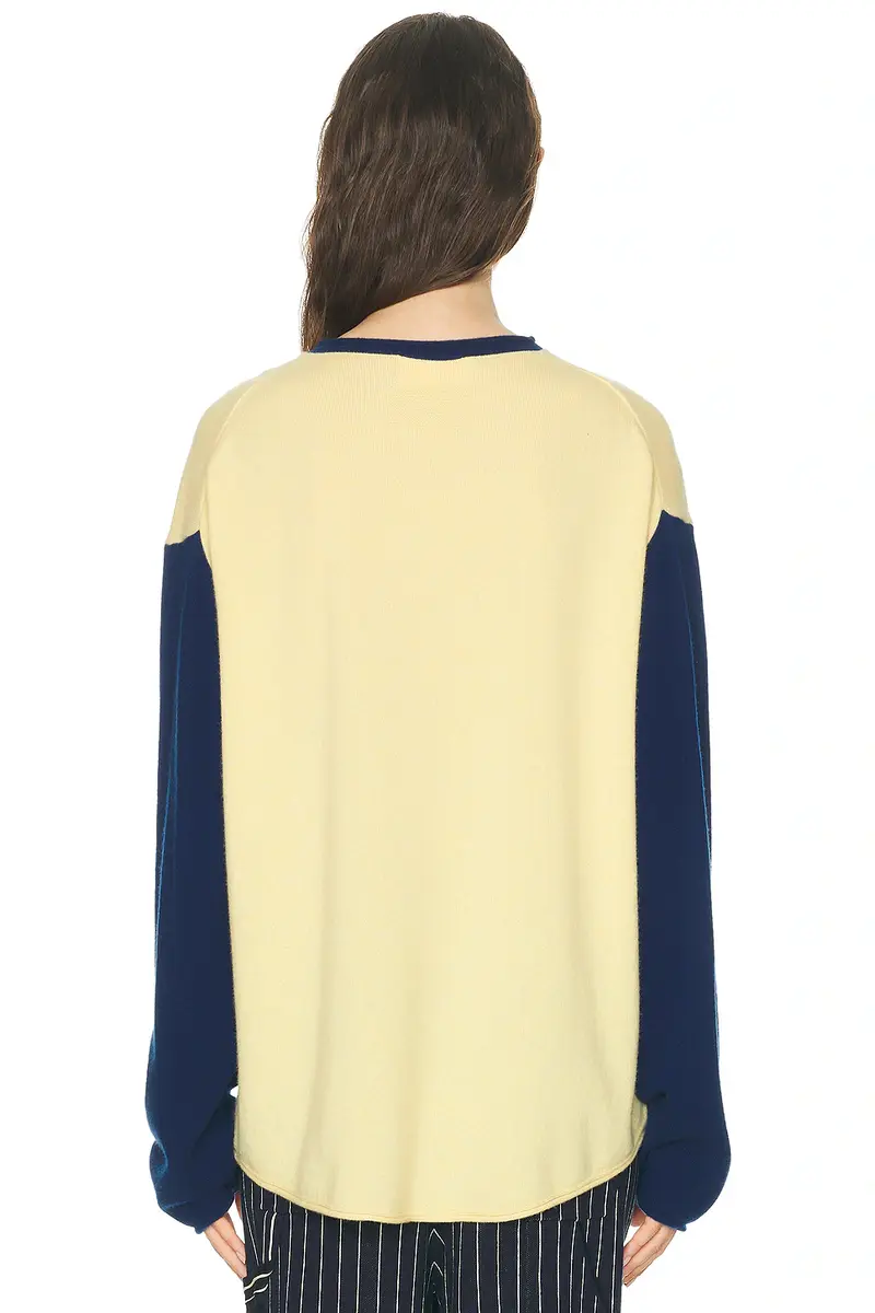 Guest In Residence Baseball Oversized Crew Sweater | Thumbnail 3 Guest In Residence Baseball Oversized Crew Sweater | Thumbnail 3