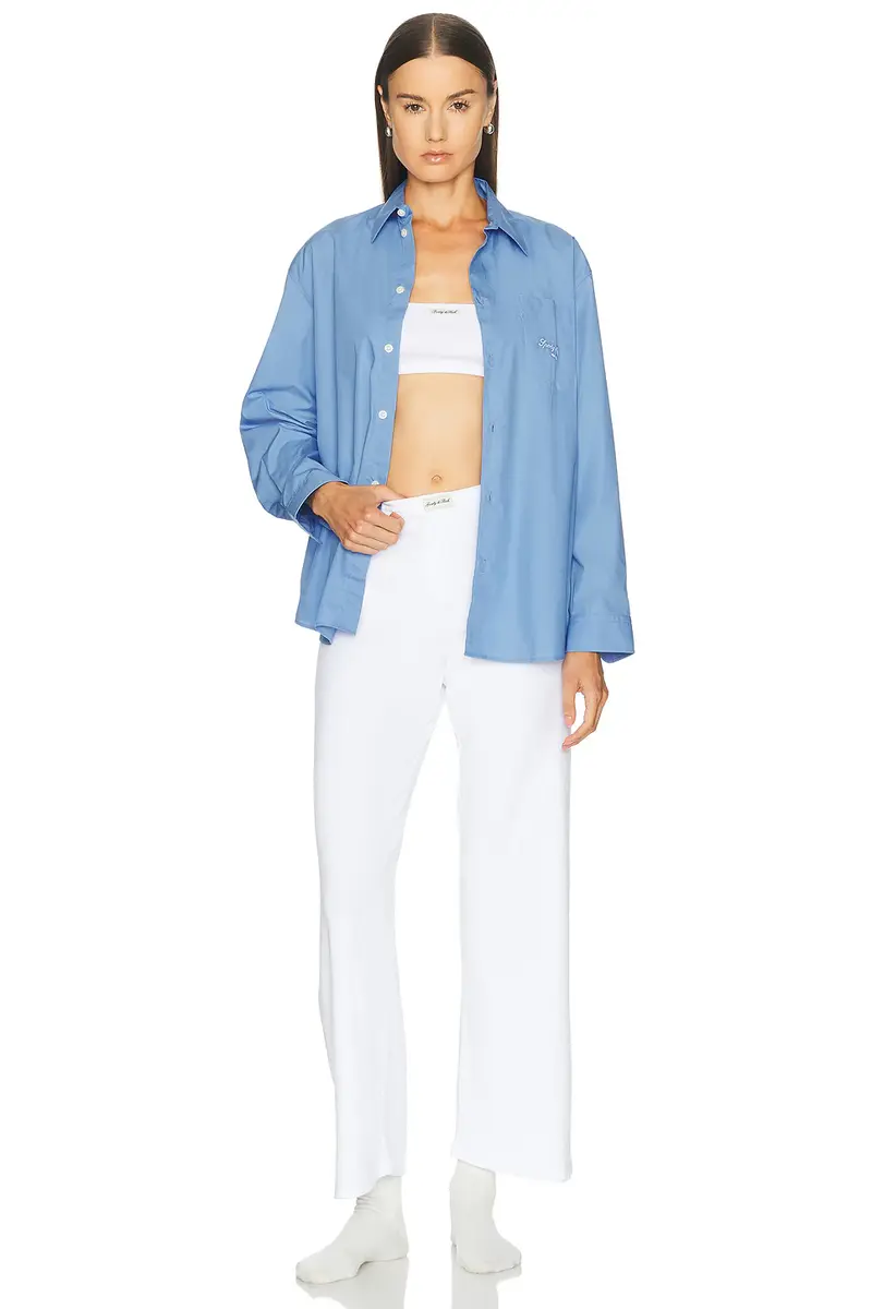 Sporty & Rich Signature Logo Ribbed House Pant | Thumbnail 5 Sporty & Rich Signature Logo Ribbed House Pant | Thumbnail 5