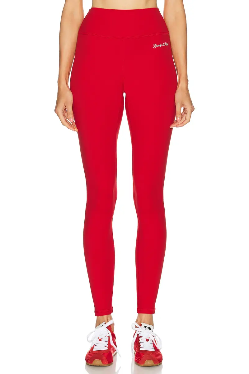 Sporty & Rich Signature Logo Legging | Image 1 Sporty & Rich Signature Logo Legging | Image 1
