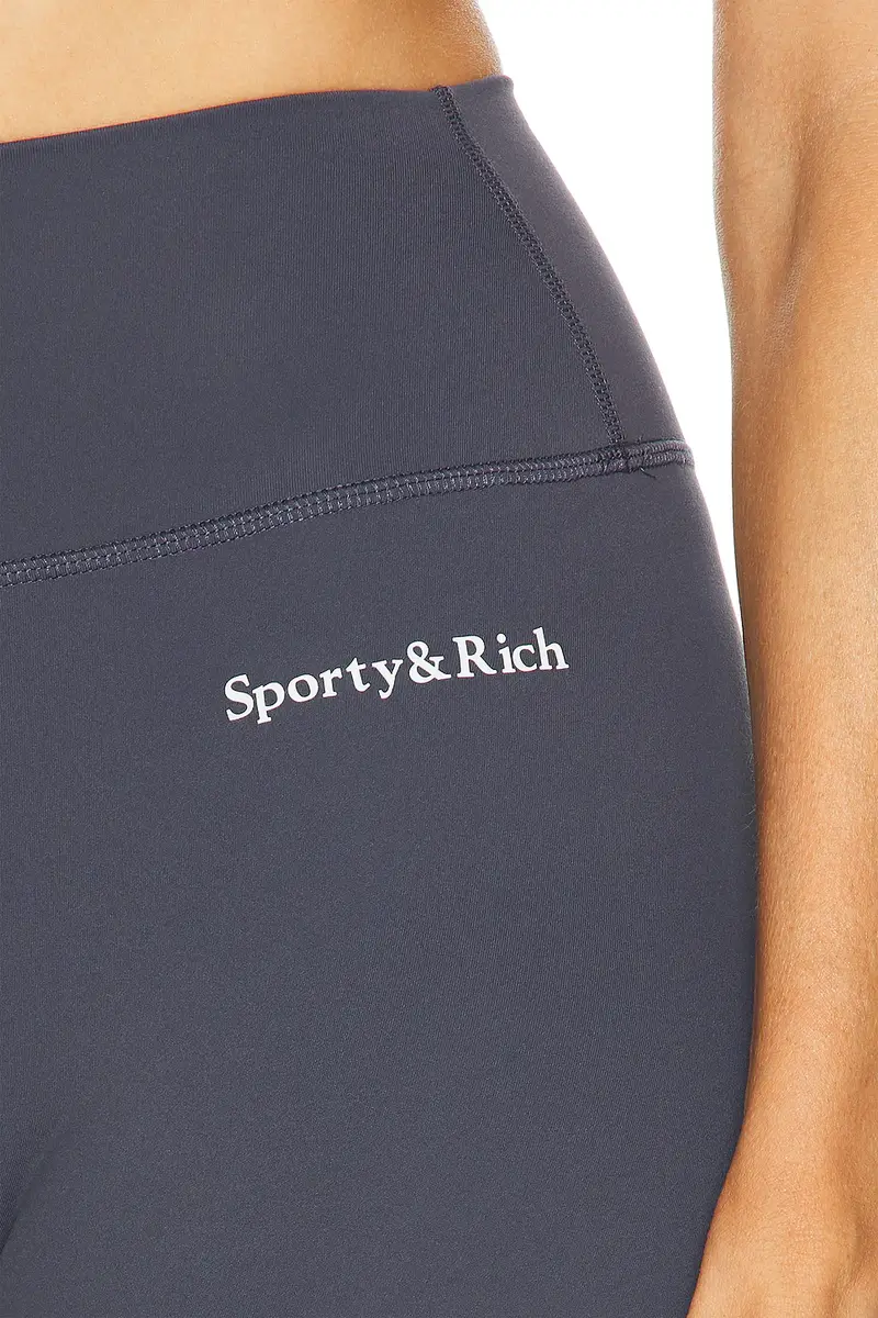 Sporty & Rich Serif Logo Mini Biker Short | Thumbnail 6