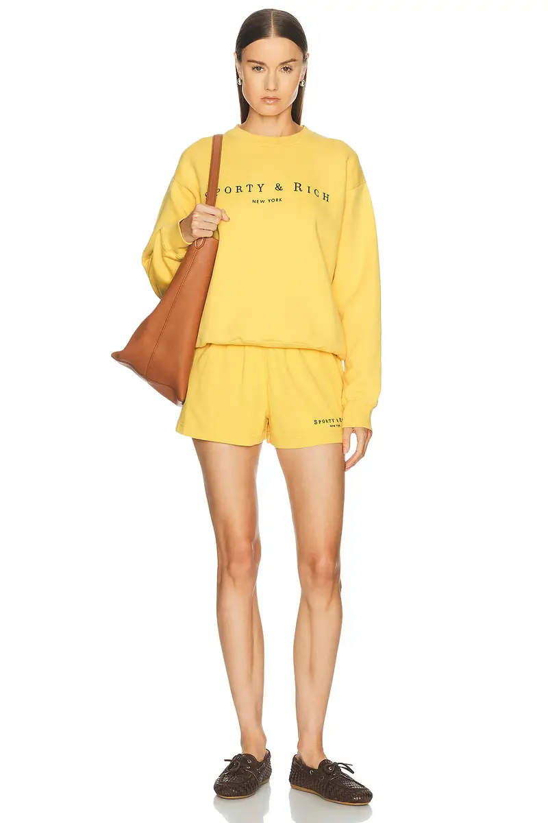 Sporty & Rich Title Embroidered Disco Short | Thumbnail 5