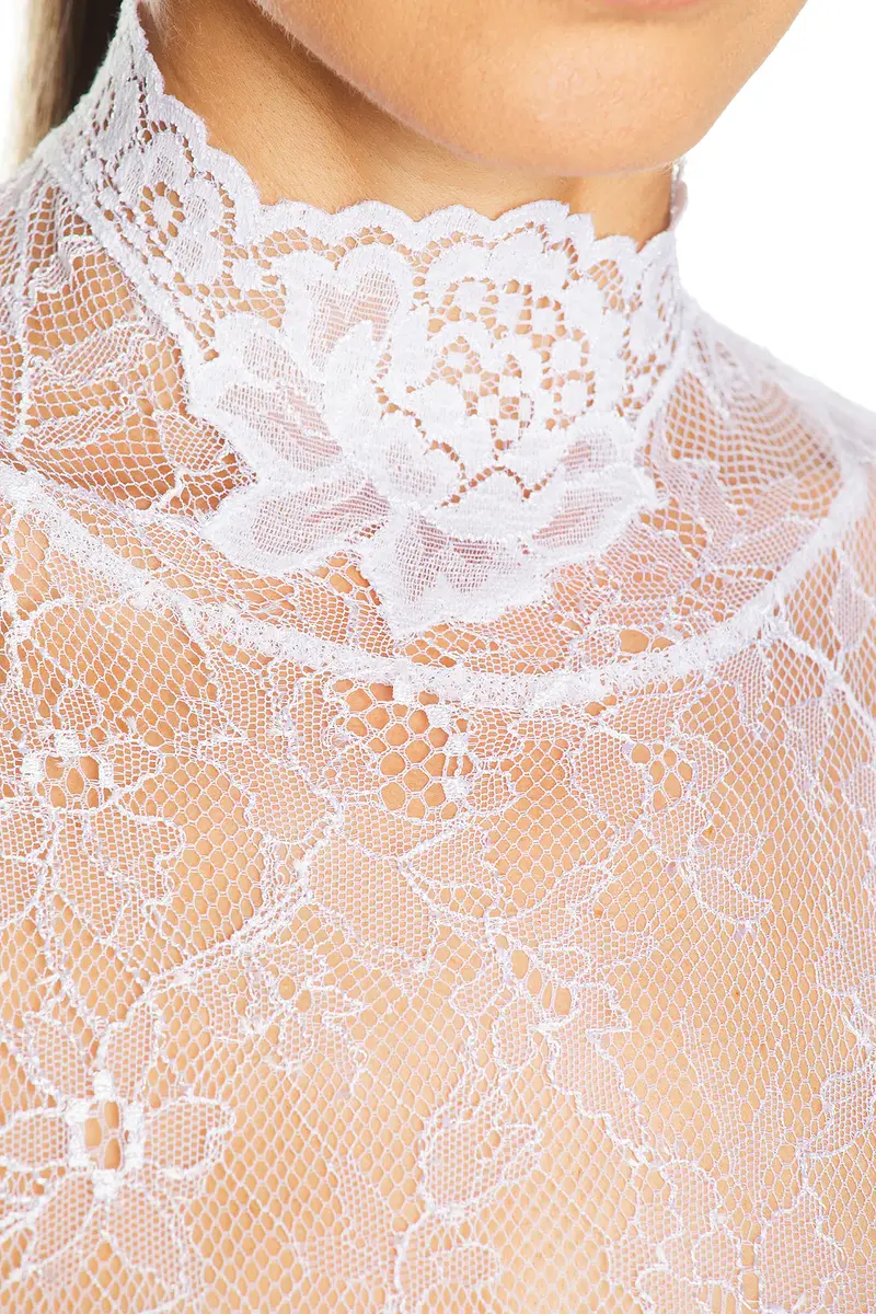 Valentino Lace Jersey Bodysuit Top | Thumbnail 6 Valentino Lace Jersey Bodysuit Top | Thumbnail 6
