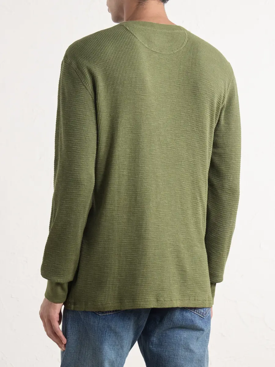 RRL Waffle-Knit Cotton-Jersey Henley T-Shirt - Men | Thumbnail 4 RRL Waffle-Knit Cotton-Jersey Henley T-Shirt - Men | Thumbnail 4
