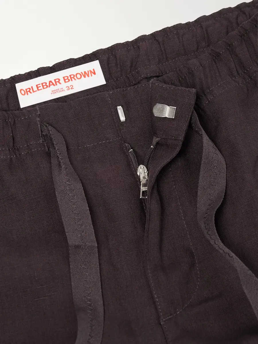Orlebar Brown Alex Straight-Leg Linen Trousers - Men | Thumbnail 6