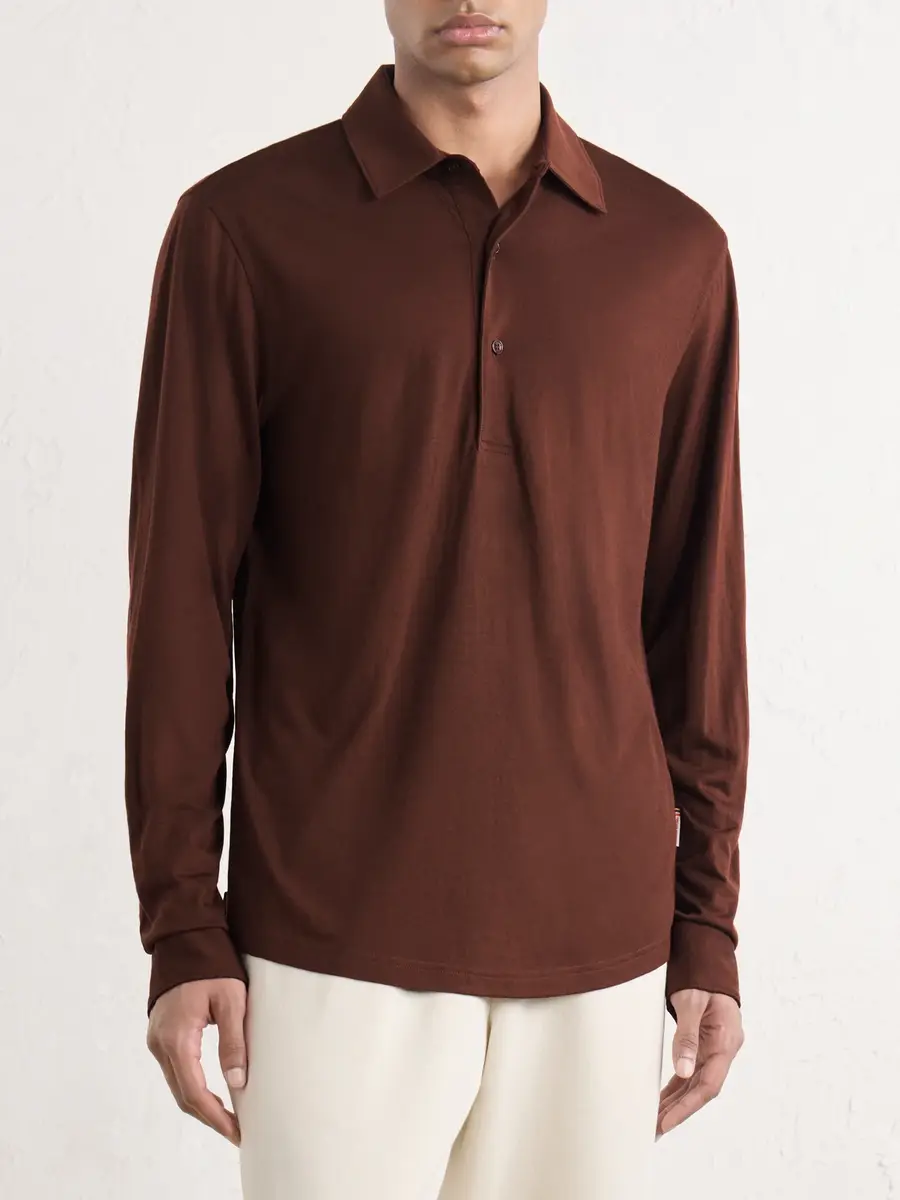 Orlebar Brown Sebastian Wool-Jersey Polo Shirt - Men | Thumbnail 3