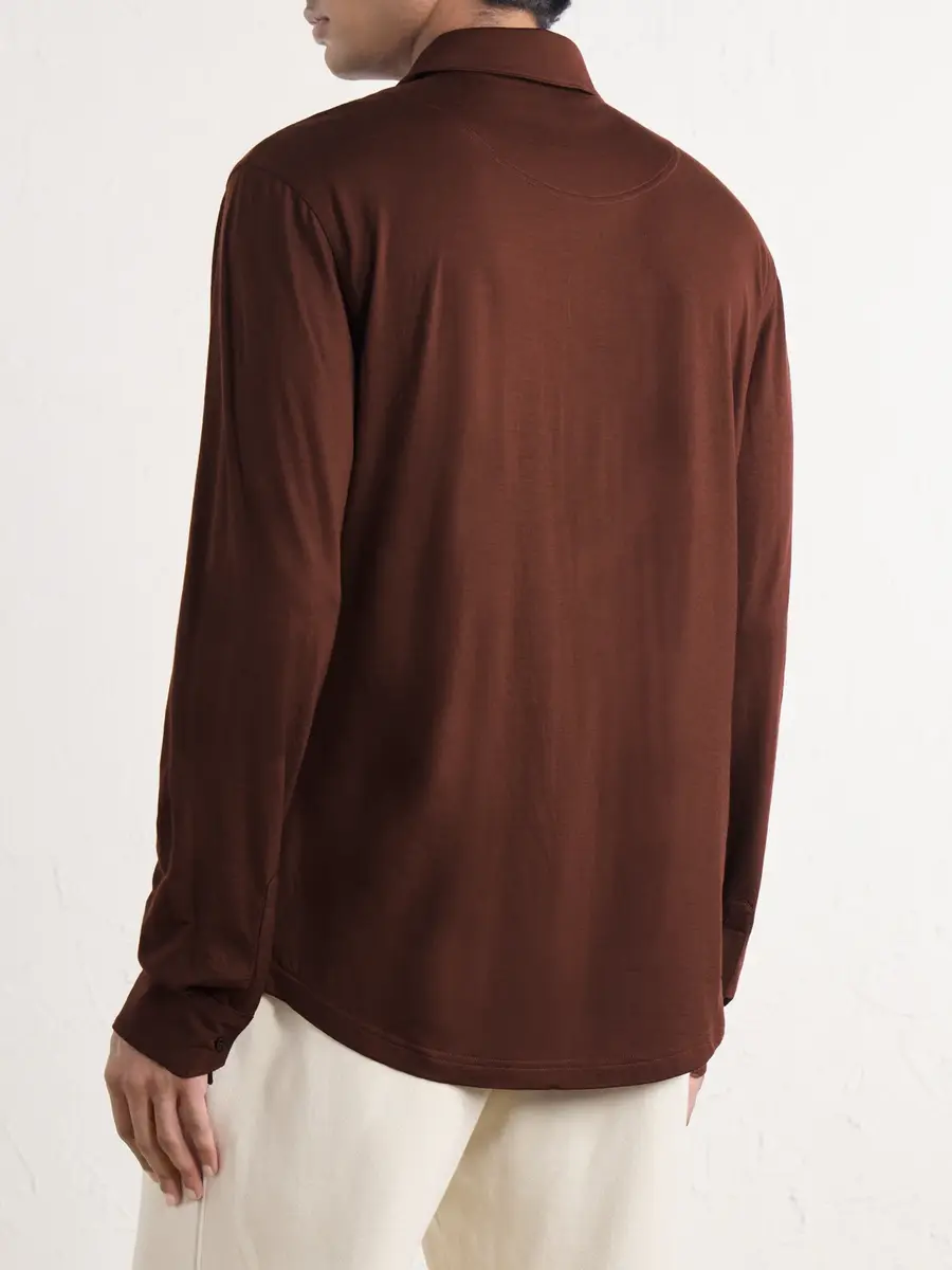 Orlebar Brown Sebastian Wool-Jersey Polo Shirt - Men | Thumbnail 4