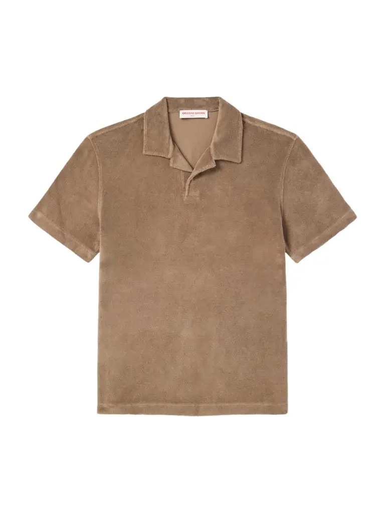 Orlebar Brown Cotton-Terry Polo-Shirt - Men | Image 1 Orlebar Brown Cotton-Terry Polo-Shirt - Men | Image 1