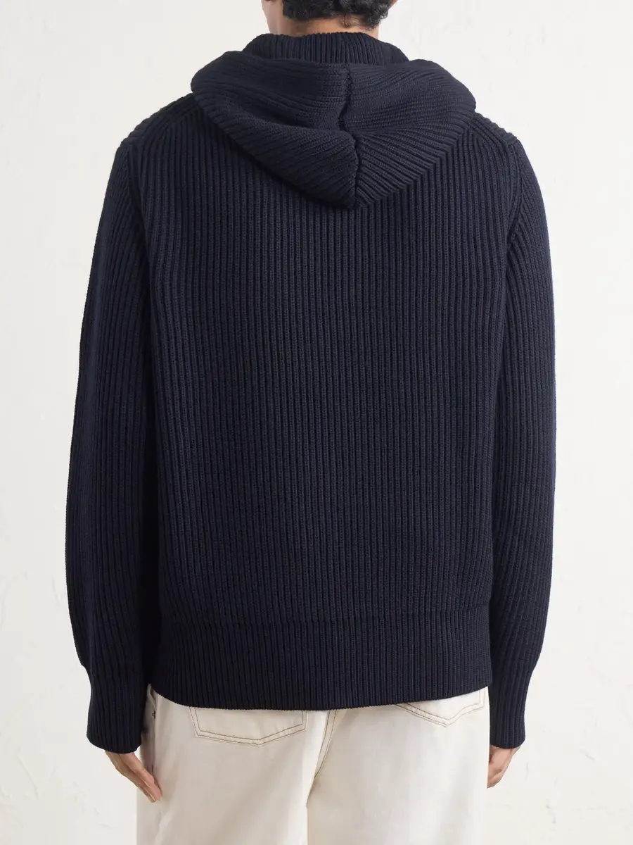 Orlebar Brown Kirk Ribbed Merino Wool Hoodie - Men | Thumbnail 4 Orlebar Brown Kirk Ribbed Merino Wool Hoodie - Men | Thumbnail 4