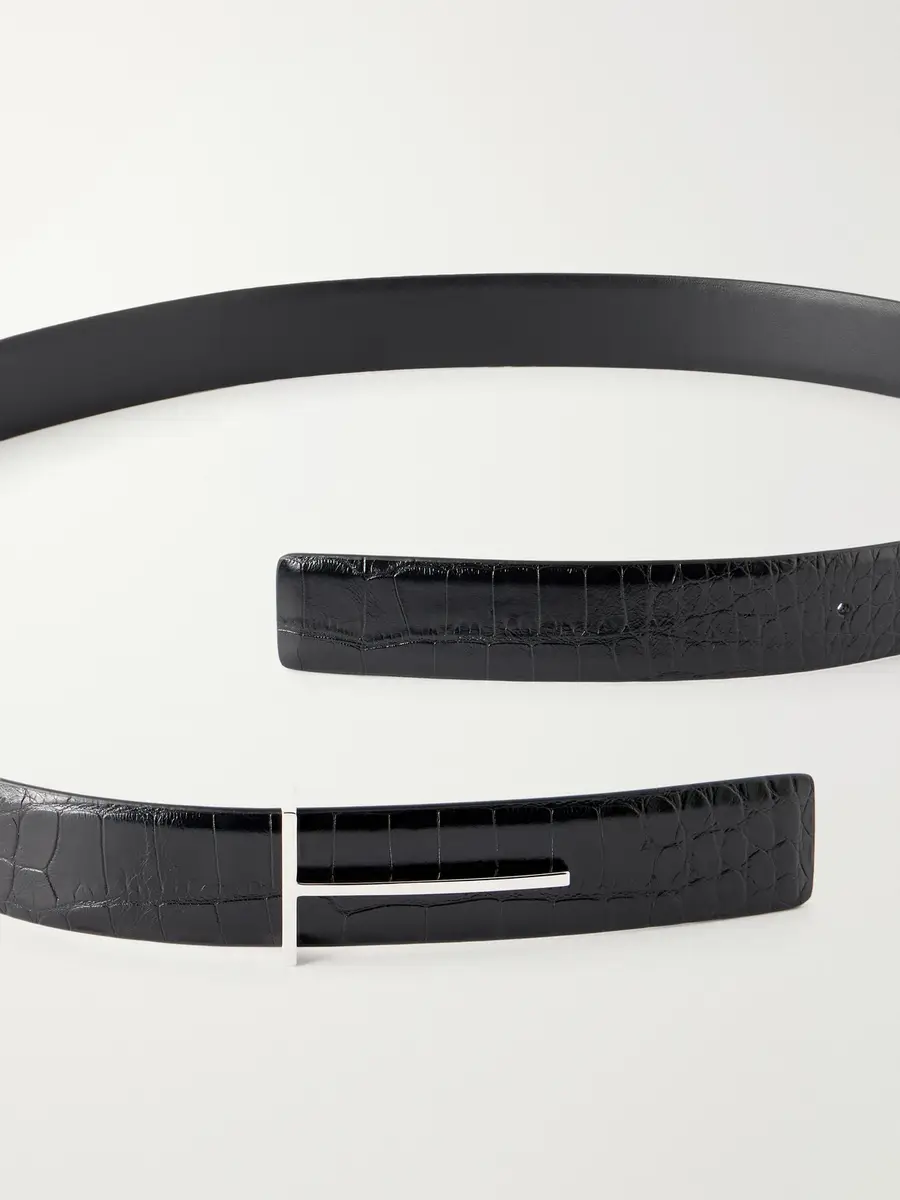 Tom Ford 2.5 cm Croc-Effect Leather Belt - Men | Thumbnail 3