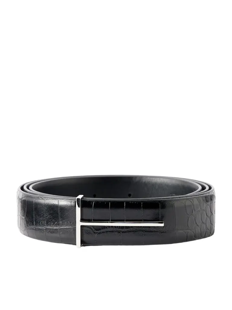 Tom Ford 2.5 cm Croc-Effect Leather Belt - Men | Image 1 Tom Ford 2.5 cm Croc-Effect Leather Belt - Men | Image 1