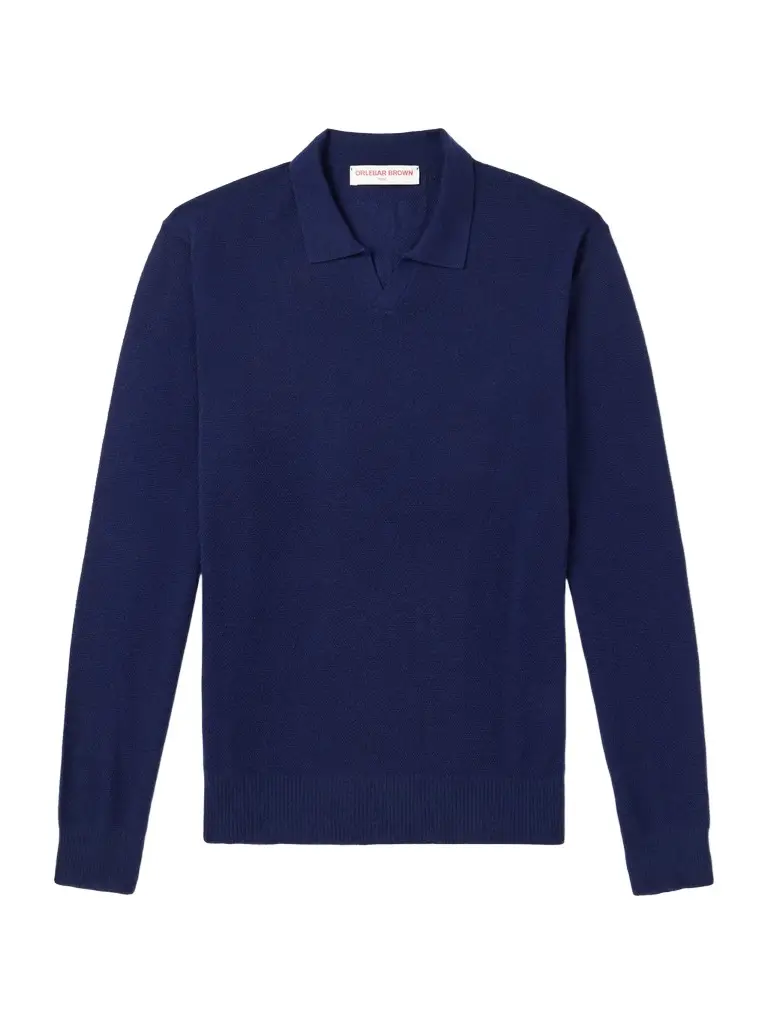 Orlebar Brown Bresson Cashmere Polo Shirt - Men | Image 1 Orlebar Brown Bresson Cashmere Polo Shirt - Men | Image 1