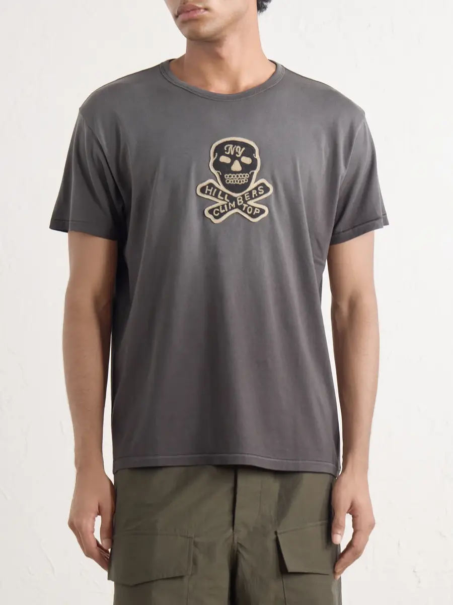 RRL Appliquéd Cotton-Jersey T-Shirt - Men | Thumbnail 3