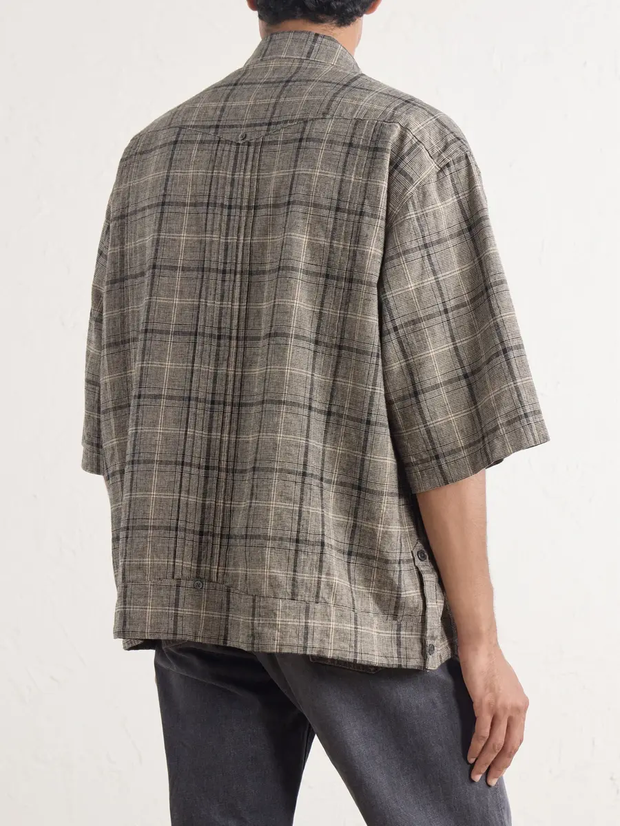 KAPITAL Glen Embroidered Checked Linen and Cotton-Blend Shirt - Men | Thumbnail 4 KAPITAL Glen Embroidered Checked Linen and Cotton-Blend Shirt - Men | Thumbnail 4