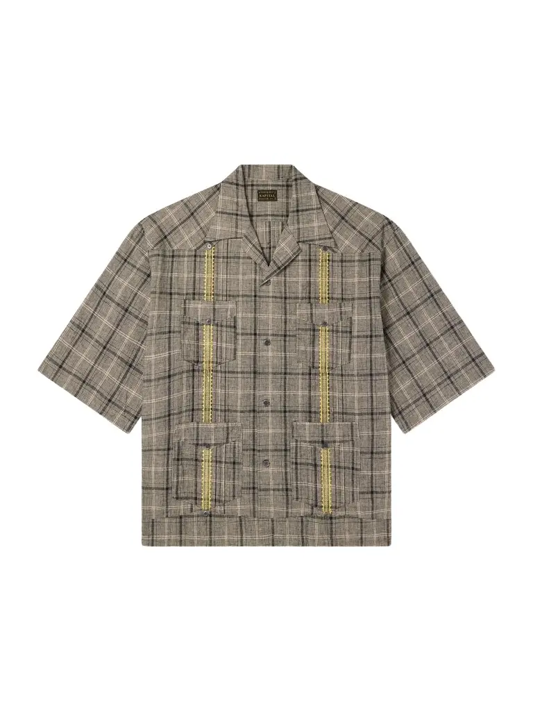 KAPITAL Glen Embroidered Checked Linen and Cotton-Blend Shirt - Men | Image 1 KAPITAL Glen Embroidered Checked Linen and Cotton-Blend Shirt - Men | Image 1