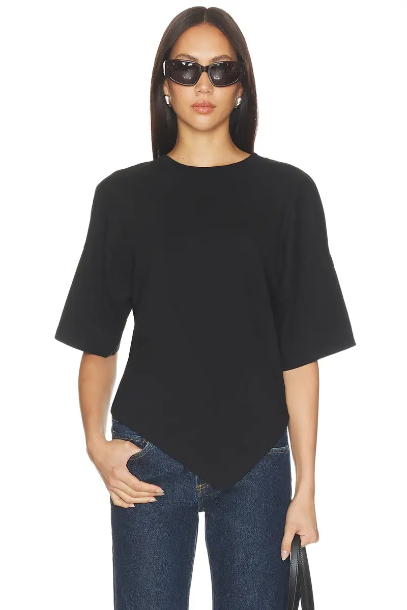 Supima Structured Jersey Assymetrical Tee Supima Structured Jersey Assymetrical Tee