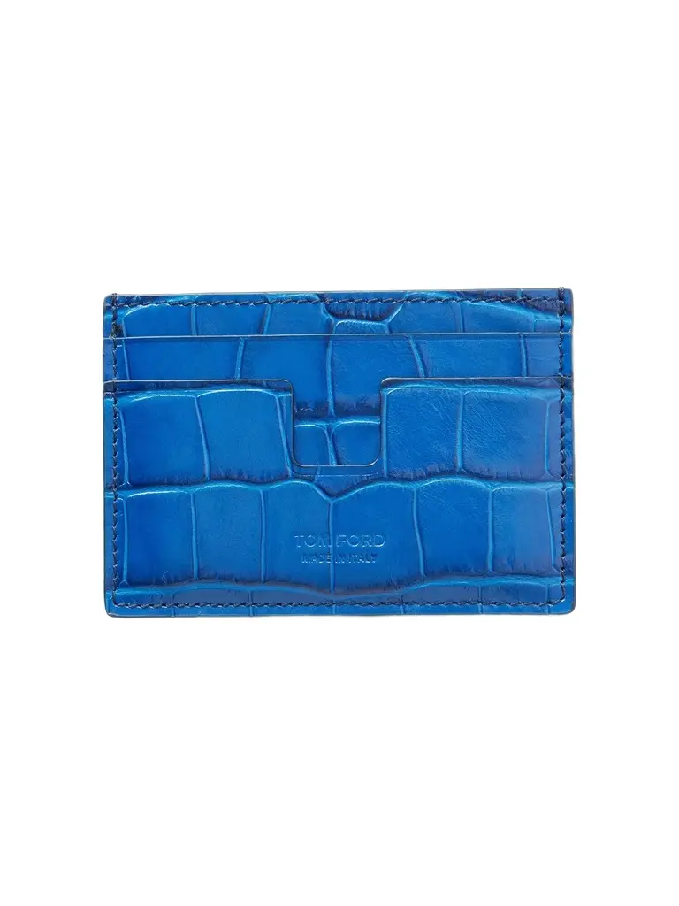Tom Ford Croc-Effect Leather Card Holder - Men | Image 1 Tom Ford Croc-Effect Leather Card Holder - Men | Image 1
