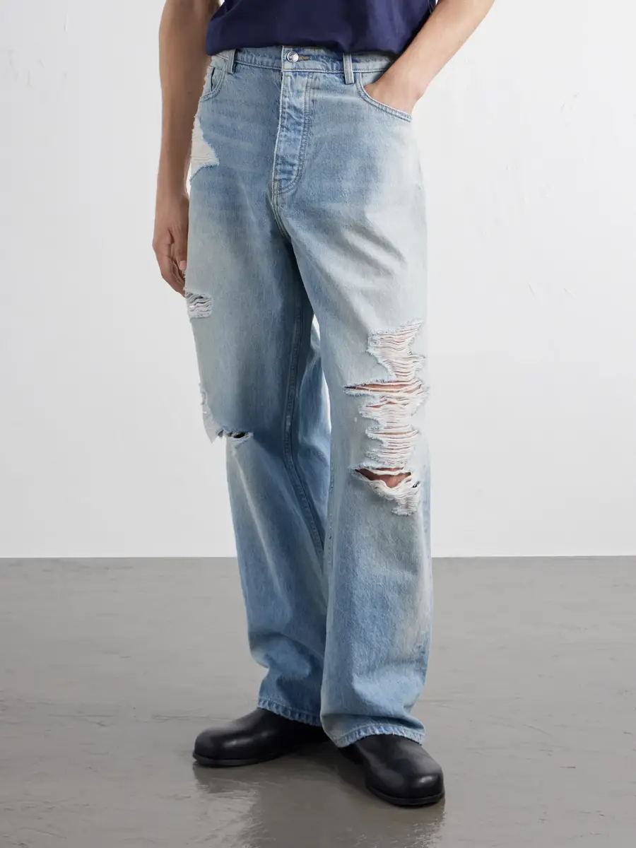 Nahmias Wide-Leg Distressed Jeans - Men | Thumbnail 3 Nahmias Wide-Leg Distressed Jeans - Men | Thumbnail 3