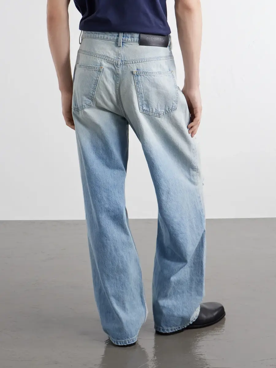 Nahmias Wide-Leg Distressed Jeans - Men | Thumbnail 4 Nahmias Wide-Leg Distressed Jeans - Men | Thumbnail 4