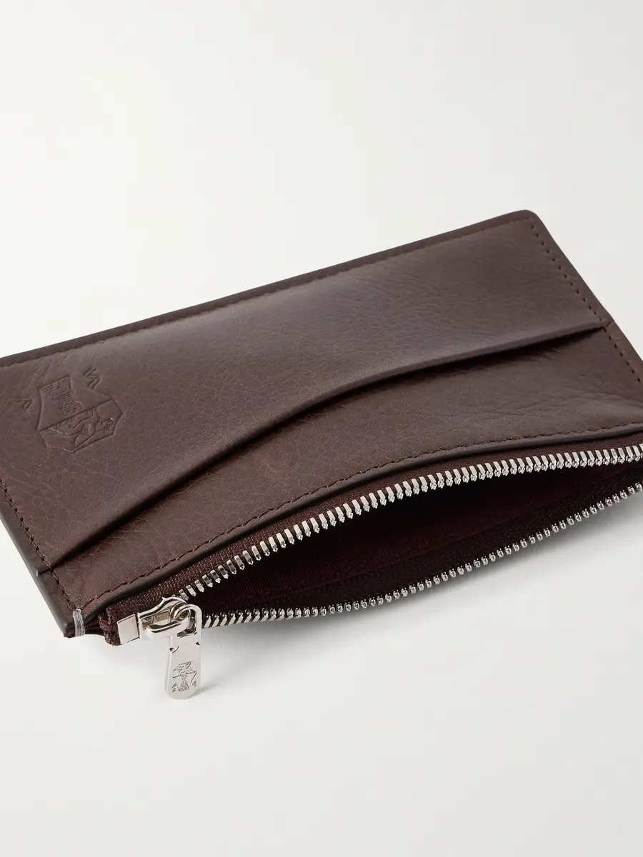 Brunello Cucinelli Logo-Debossed Leather Zipped Cardholder - Men | Thumbnail 4