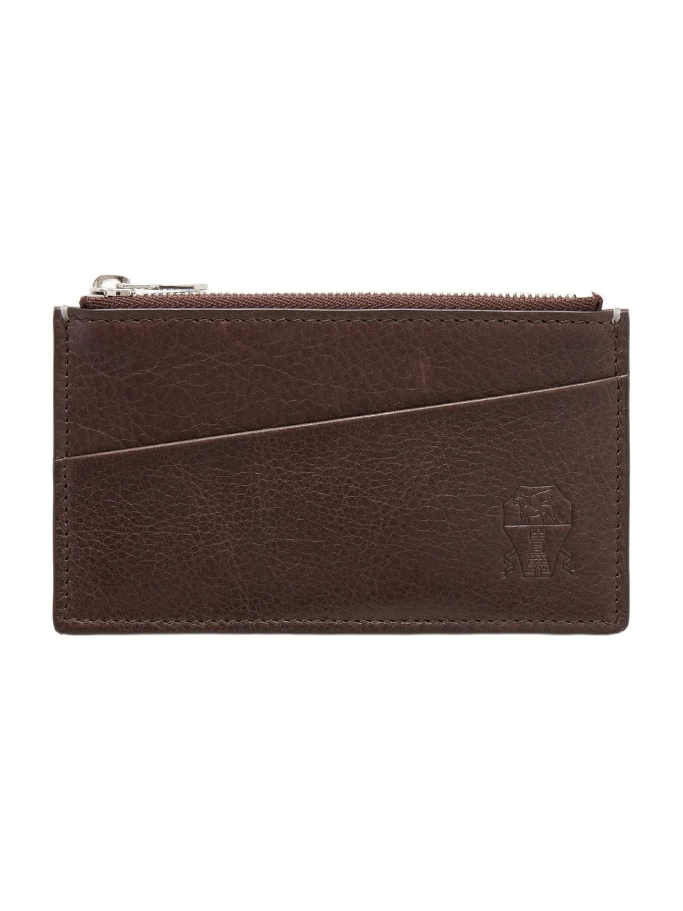 Brunello Cucinelli Logo-Debossed Leather Zipped Cardholder - Men