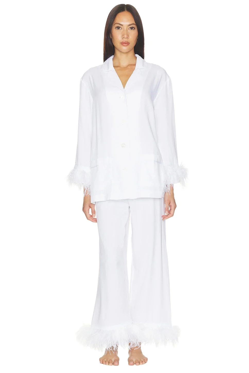 Party Pajama Set With Detachable Feathers