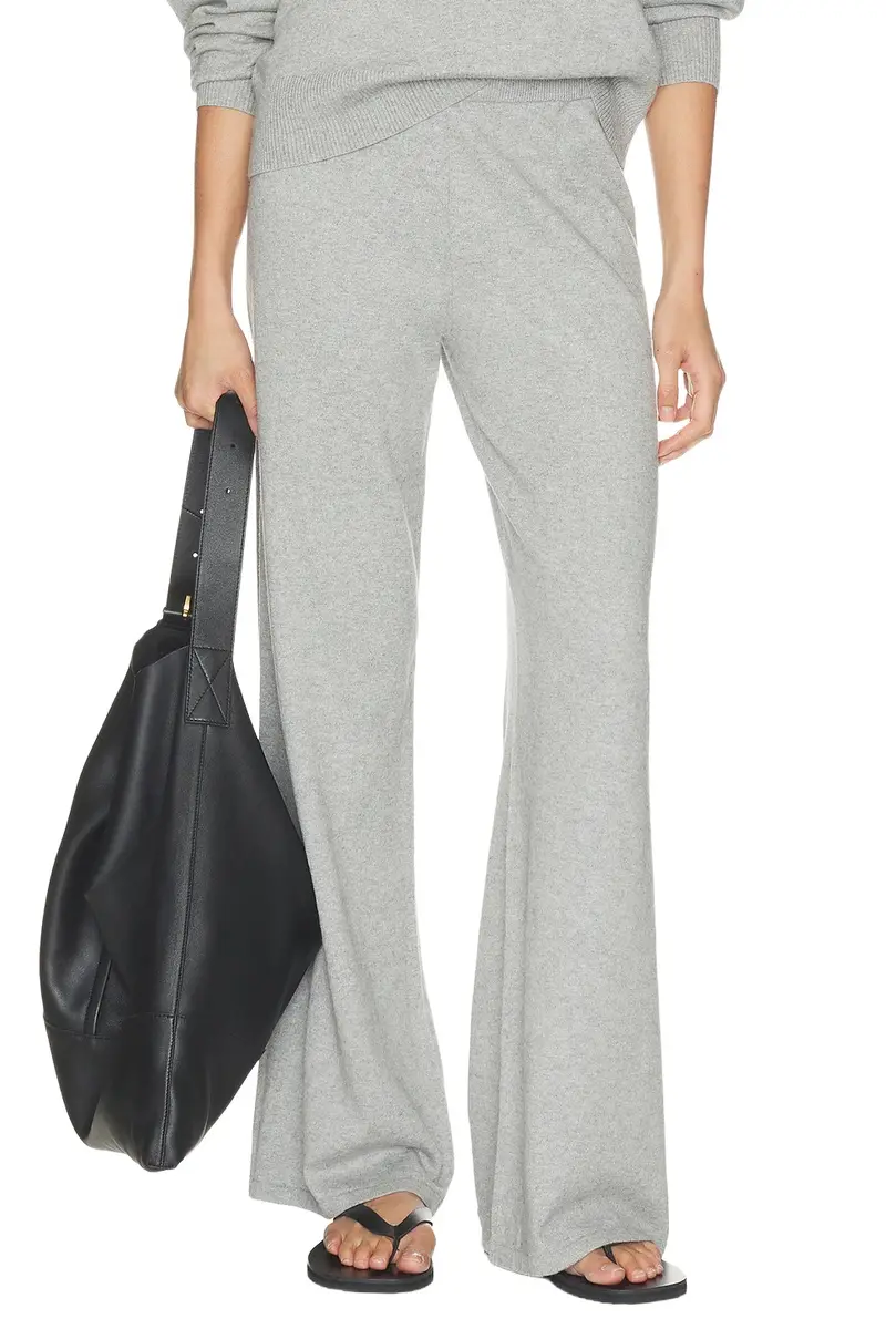 Cotton Cashmere Wide Leg Lounge Pant