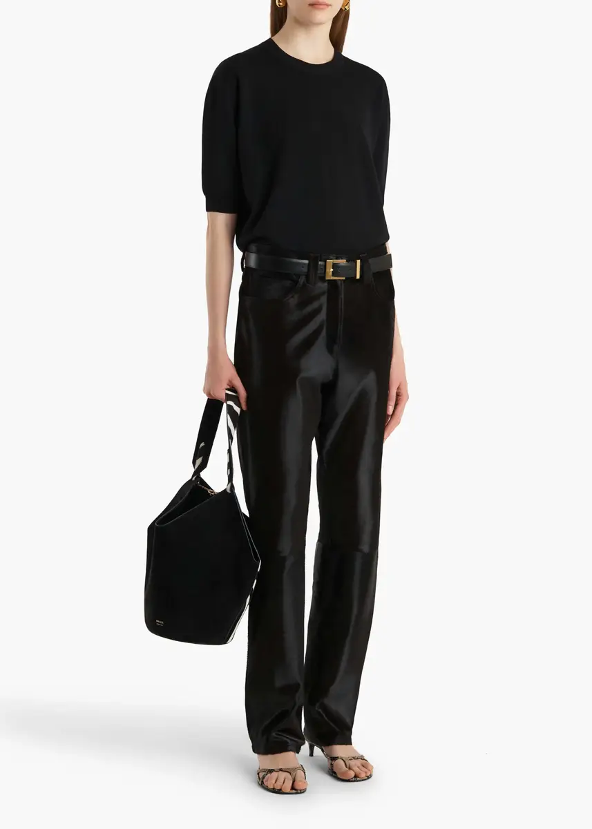Khaite Callum Pant In Chocolate Haircalf | Thumbnail 2 Khaite Callum Pant In Chocolate Haircalf | Thumbnail 2