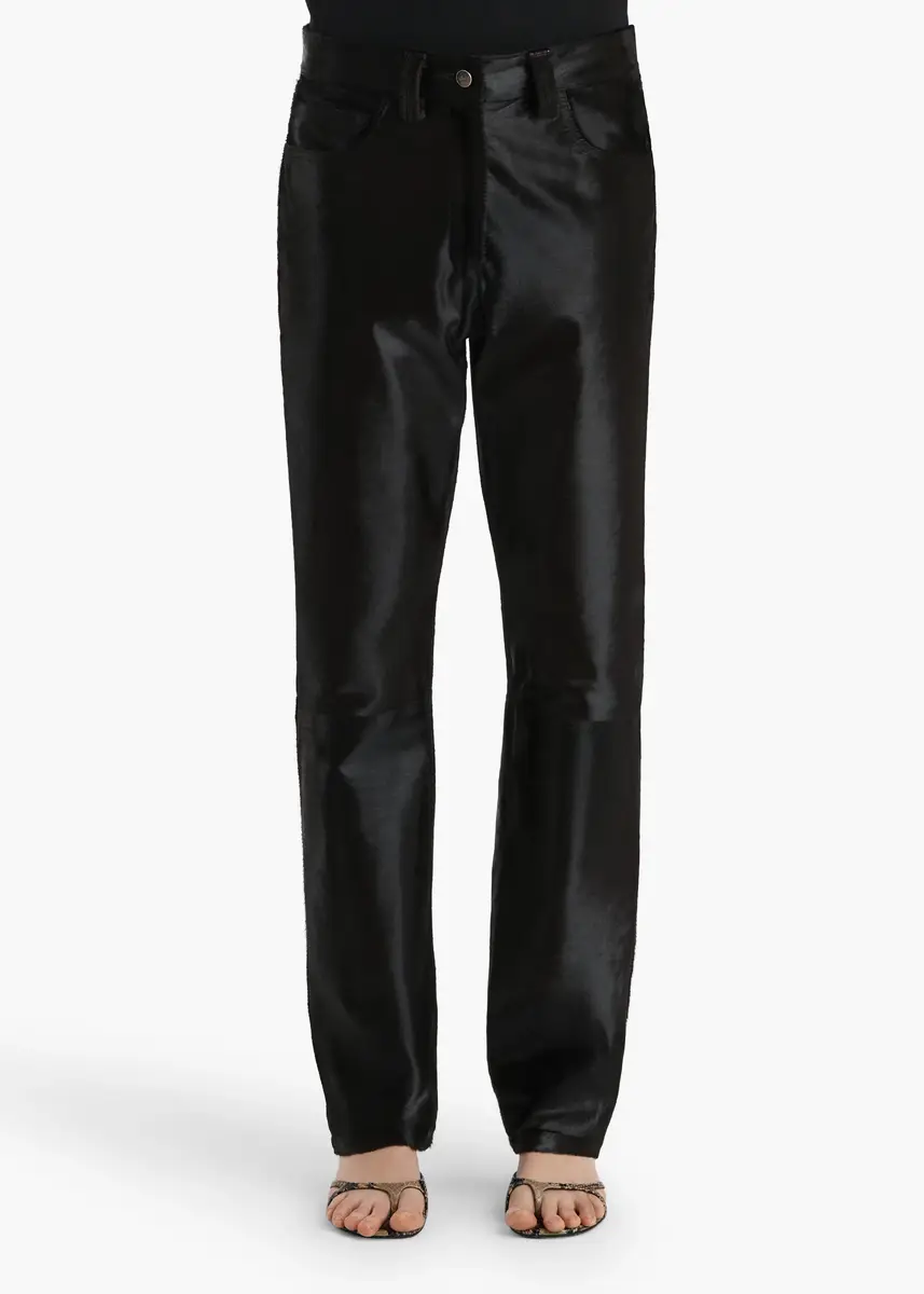 Khaite Callum Pant In Chocolate Haircalf | Thumbnail 3 Khaite Callum Pant In Chocolate Haircalf | Thumbnail 3