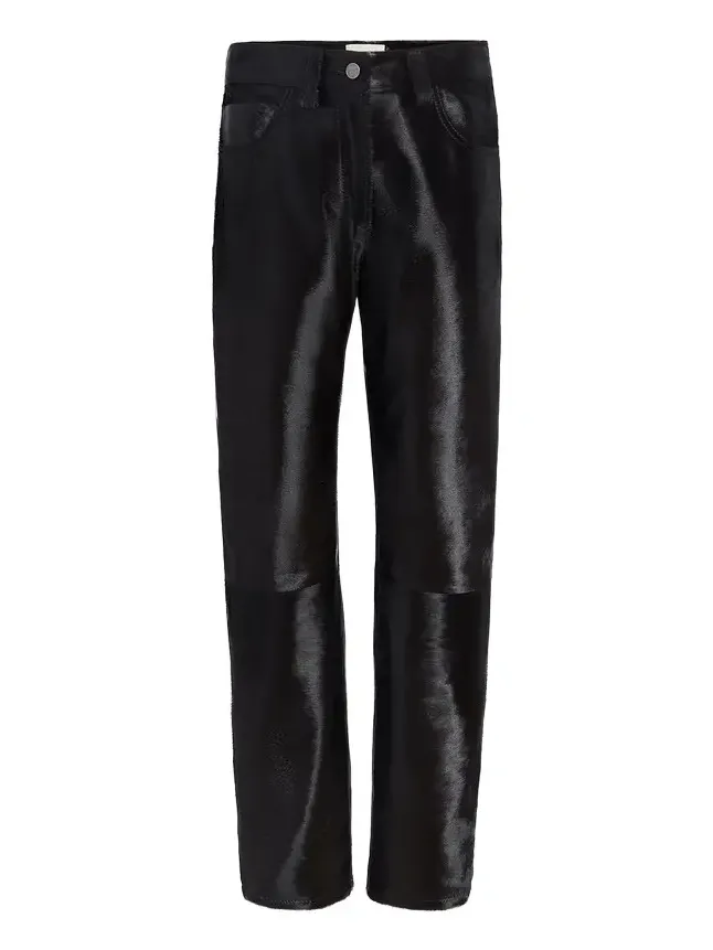 Khaite Callum Pant In Chocolate Haircalf