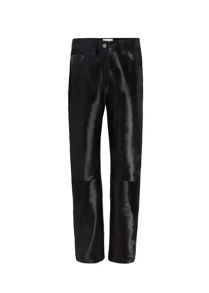Khaite Callum Pant In Chocolate Haircalf | Image 1 Khaite Callum Pant In Chocolate Haircalf | Image 1
