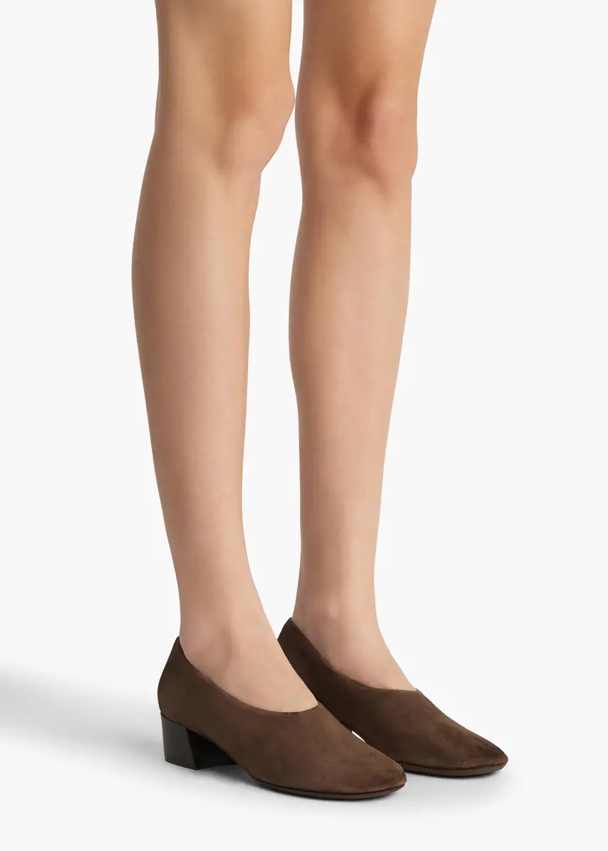 Khaite Marcy Pump In Ebano Suede | Thumbnail 6 Khaite Marcy Pump In Ebano Suede | Thumbnail 6