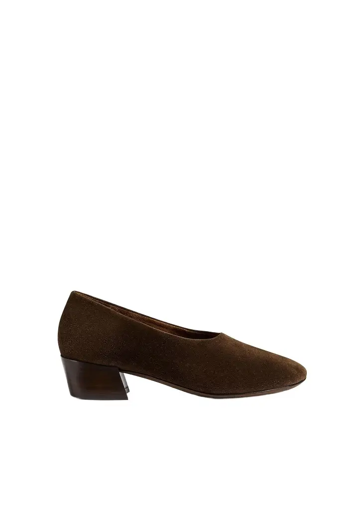 Khaite Marcy Pump In Ebano Suede | Image 1 Khaite Marcy Pump In Ebano Suede | Image 1