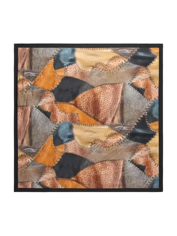 Scarf With Patchwork Print Scarf With Patchwork Print