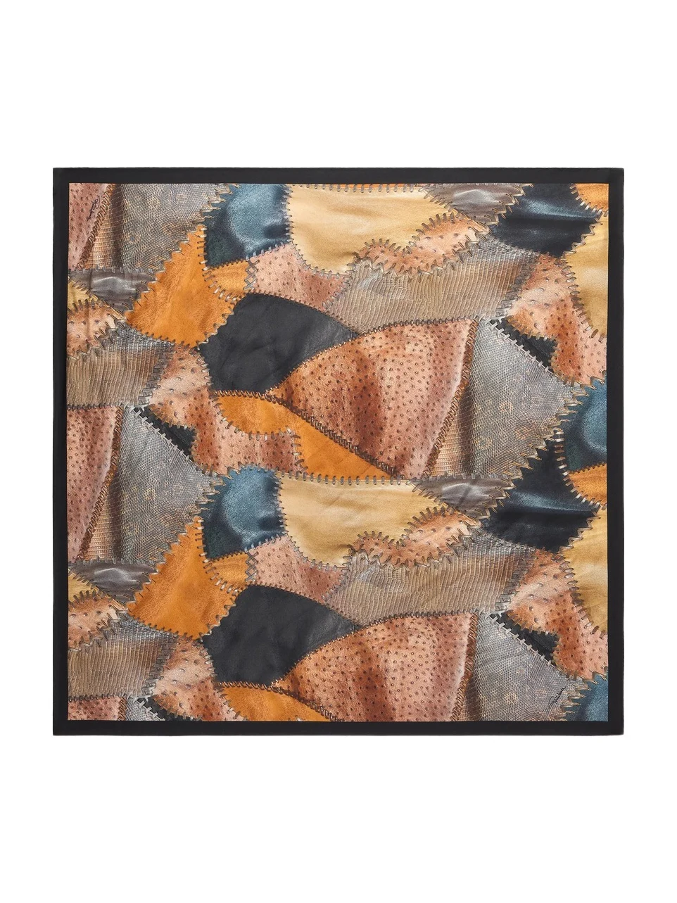 Scarf With Patchwork Print Scarf With Patchwork Print