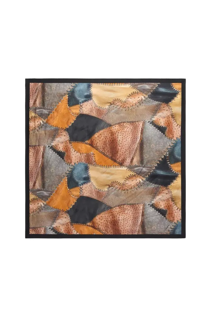 Scarf With Patchwork Print Scarf With Patchwork Print
