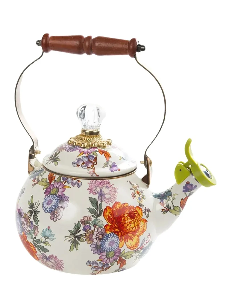 MacKenzie-Childs Flower Market Whistling Tea Kettle