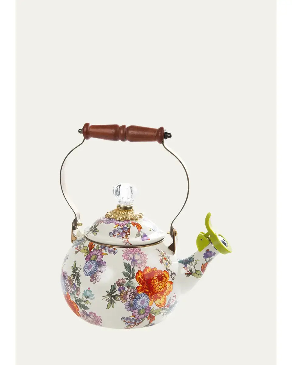 MacKenzie-Childs Flower Market Whistling Tea Kettle | Image 1 MacKenzie-Childs Flower Market Whistling Tea Kettle | Image 1