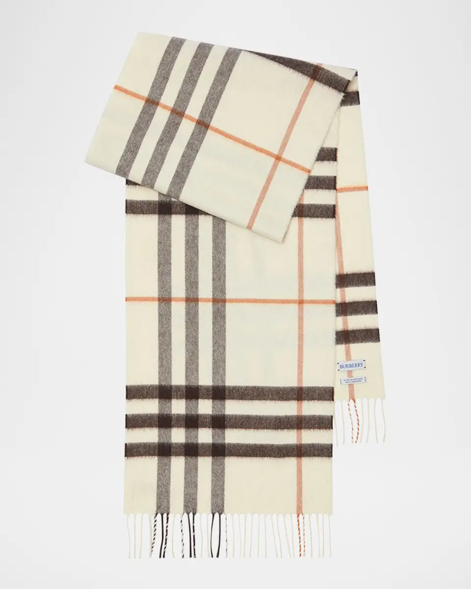 Burberry Giant Check Cashmere Scarf | Thumbnail 2 Burberry Giant Check Cashmere Scarf | Thumbnail 2