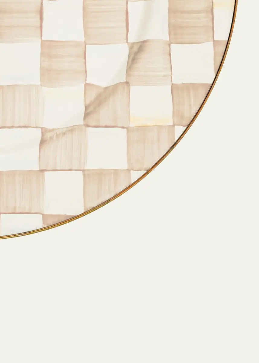 MacKenzie-Childs Mocha Check Charger Plate | Thumbnail 2